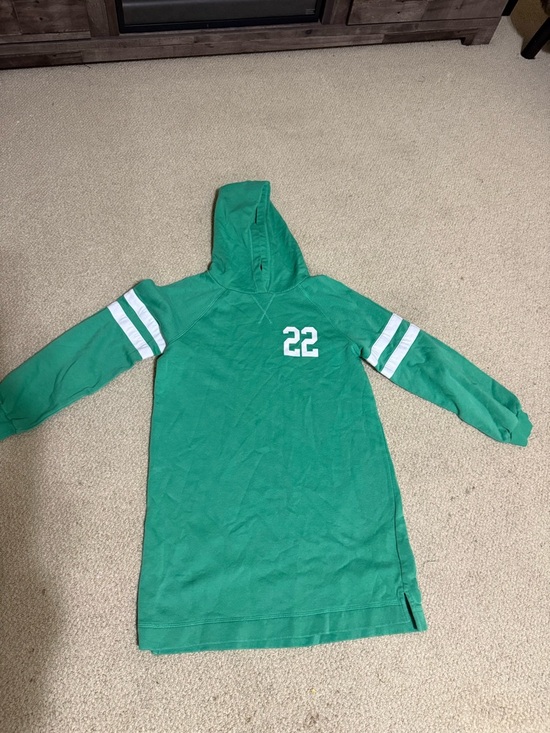 Old Navy Green Hoodie Dress with Athletic Stripes (XL 14/16 Plus) PTP: 20-22” - Picture 2 of 5